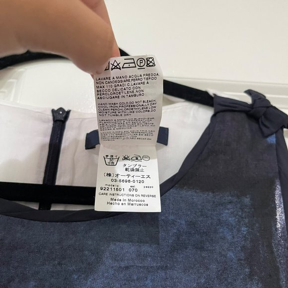 'S Max Mara Blue Printed Mini Dress - Picture 3 of 6